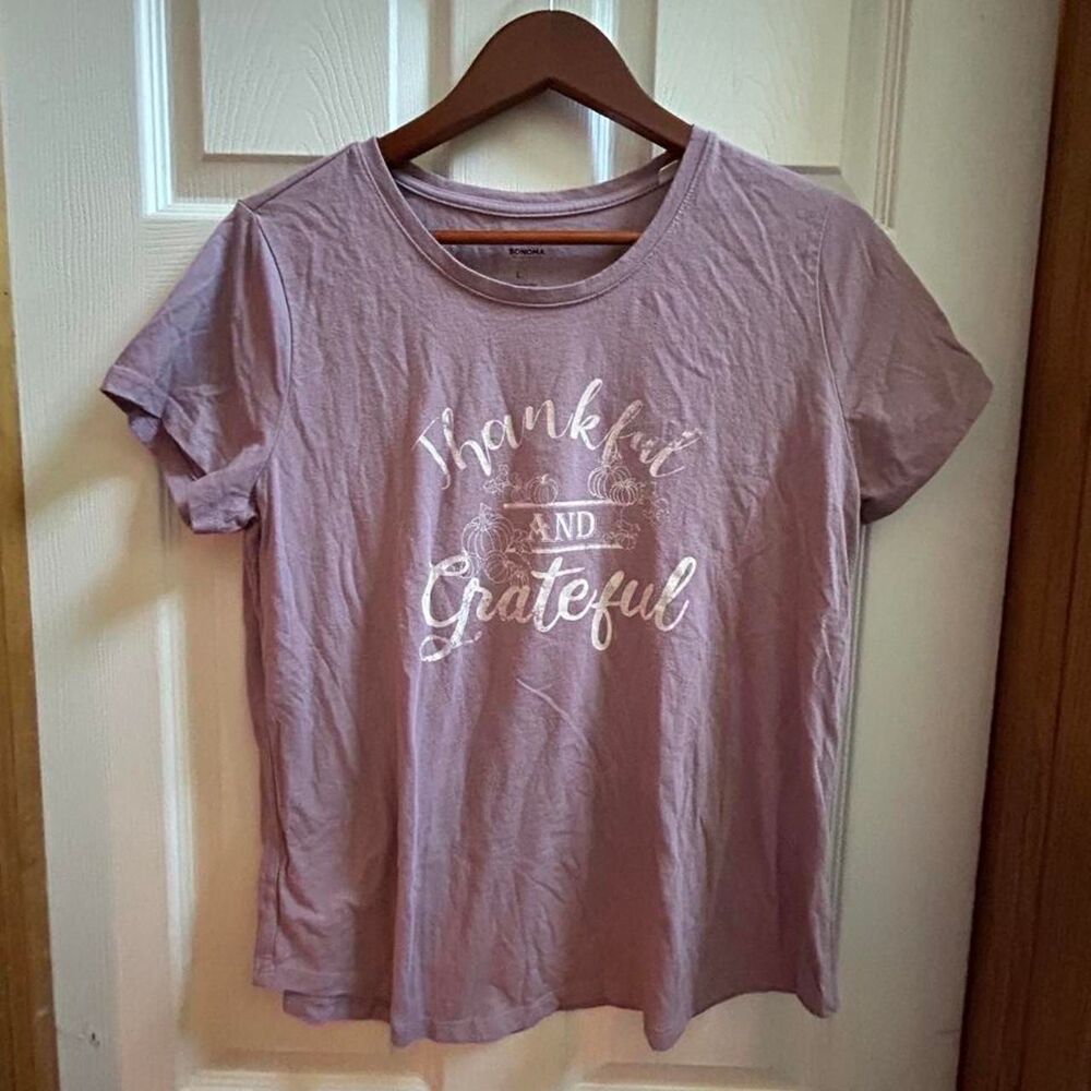 Sonoma-goods-for-life Women's Purple and Pink T-shirt